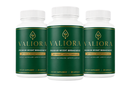 Valiora three bottle package for daily wellness support
